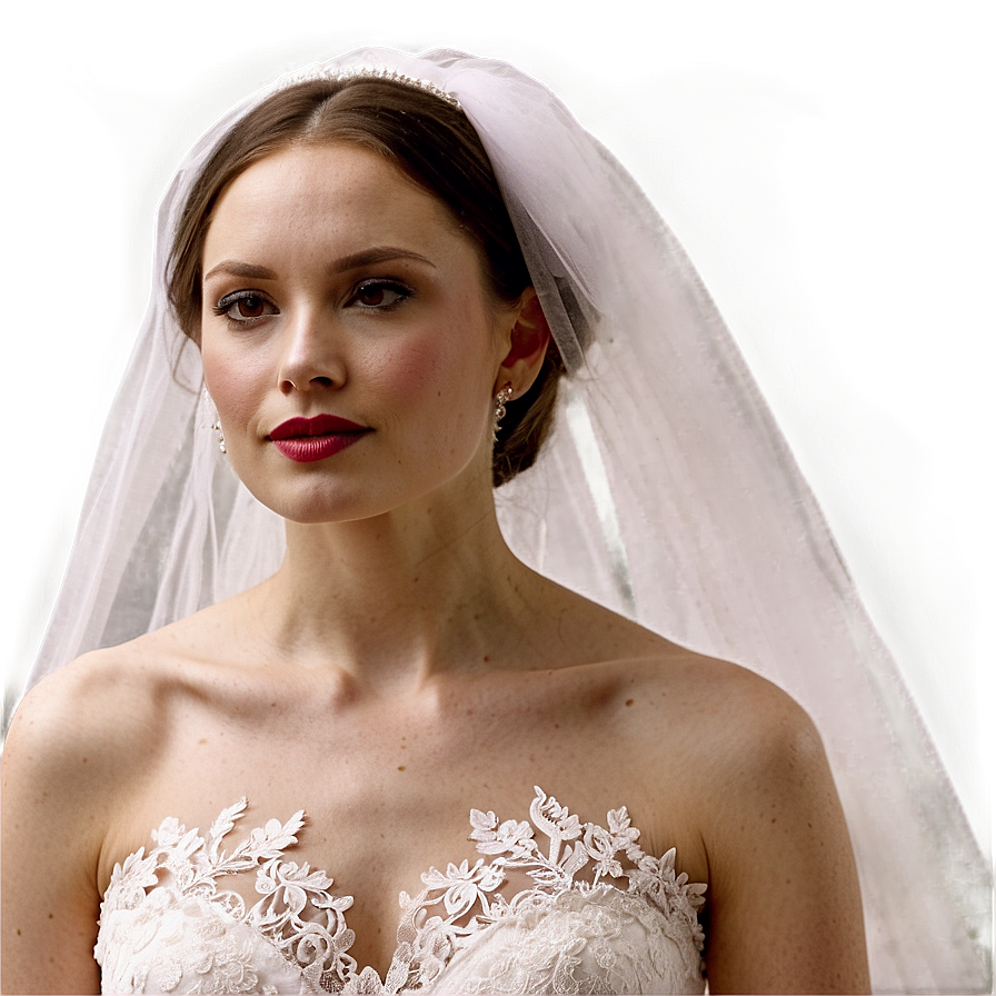 Bride In Lace Dress Png Swb