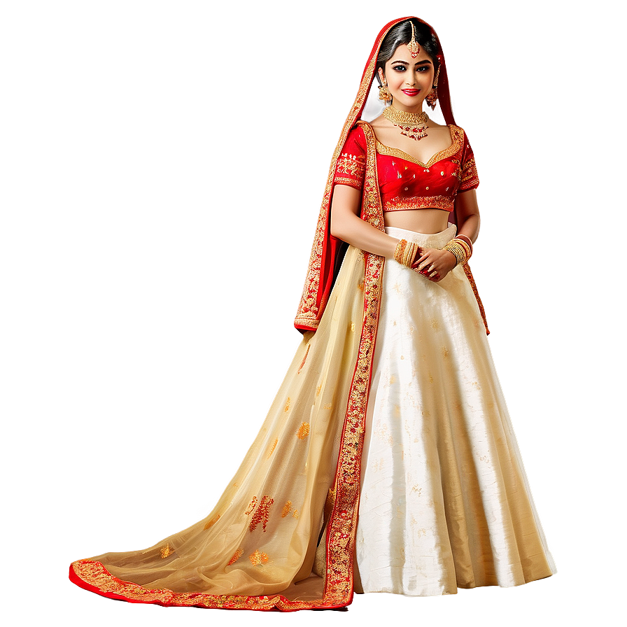 Bride In Long Gown Png 06242024