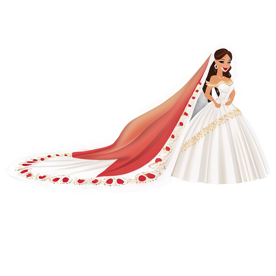 Bride In Long Gown Png Vhu58