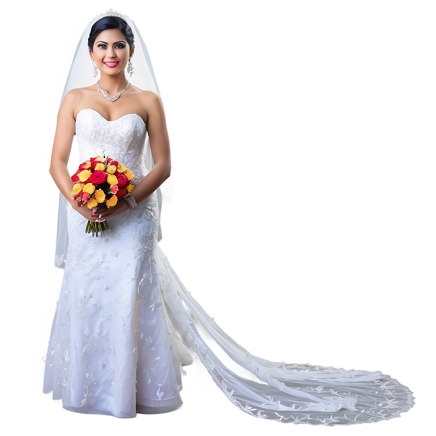 Bride In Long Gown Png Xtk48