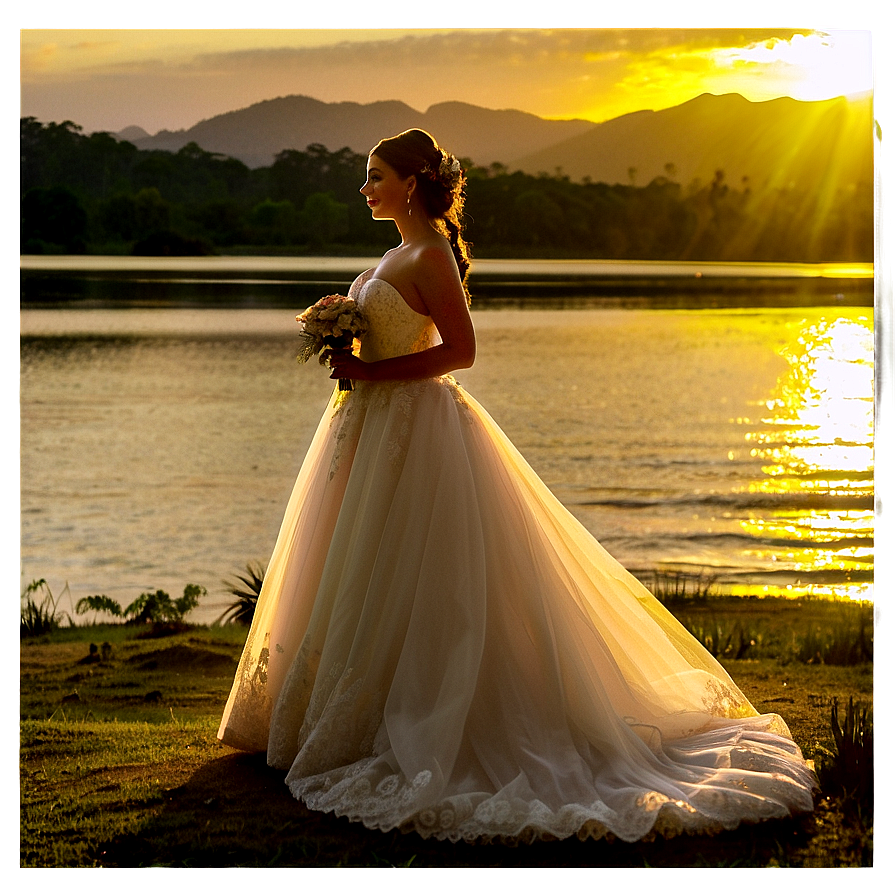 Bride In Sunset Png 84