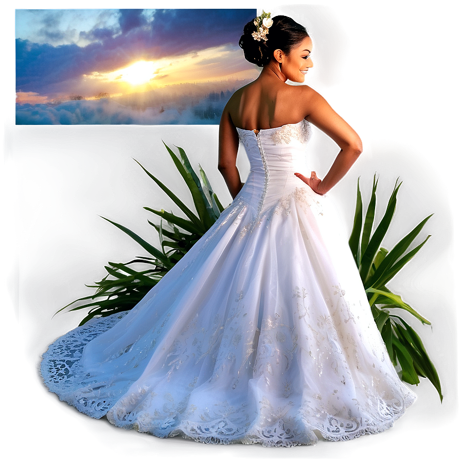 Bride In Sunset Png Grn38