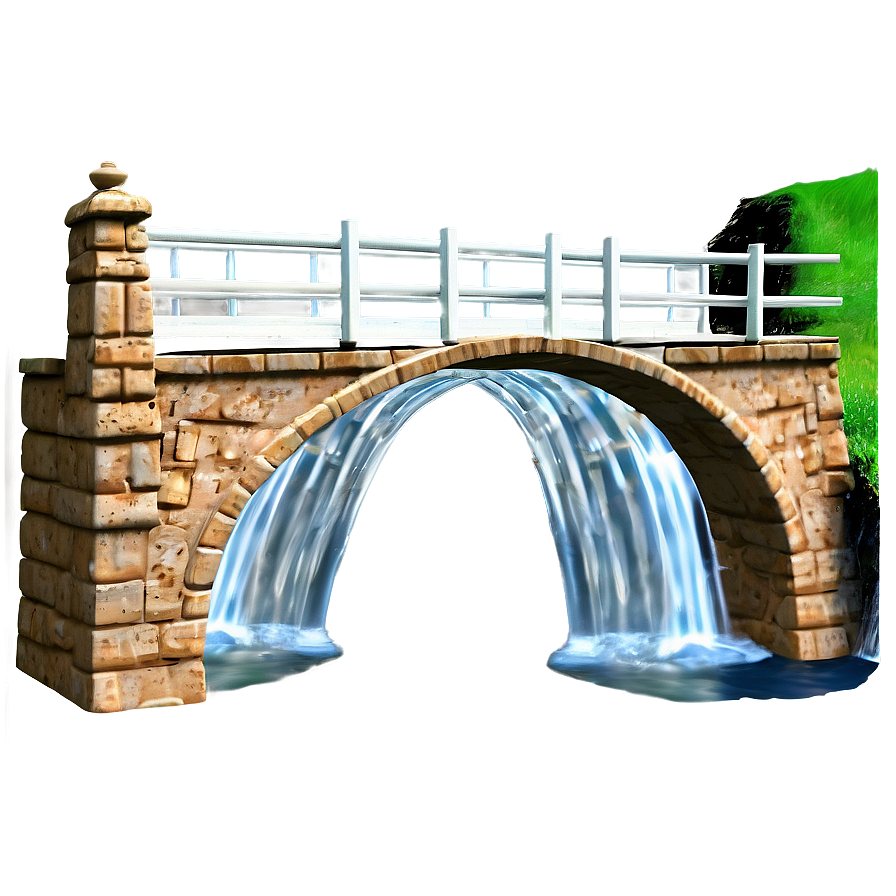 Bridge With Waterfall Png 19