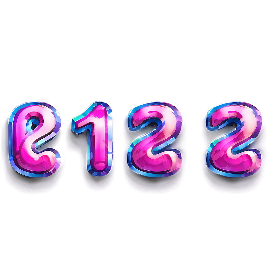 Bright 123 Numeric Design Png 22