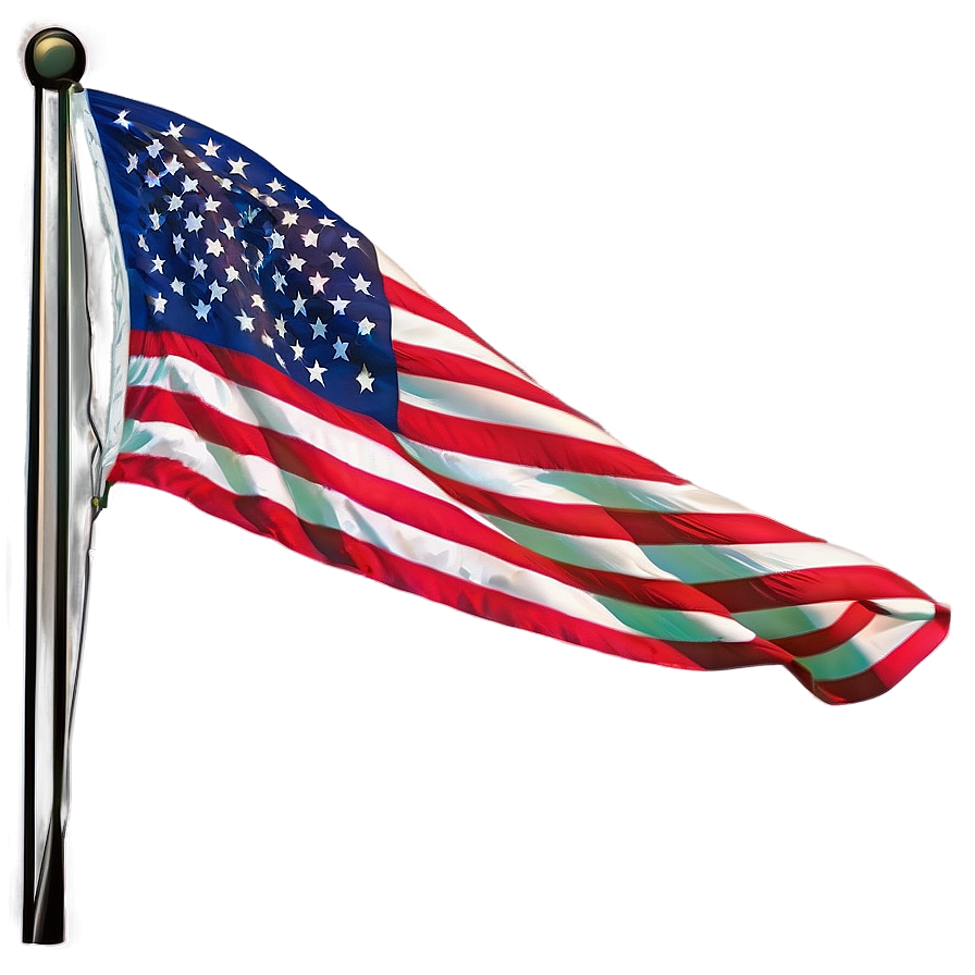 Bright American Flag Png Illustration Psj