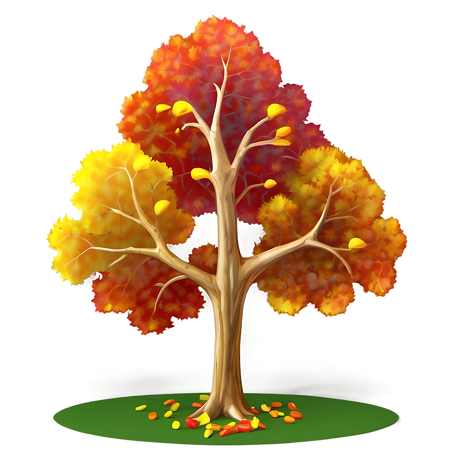 Bright Autumn Tree Png Exu