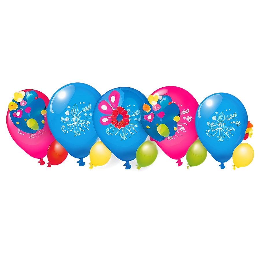 Bright Blue Balloons Png Afe84