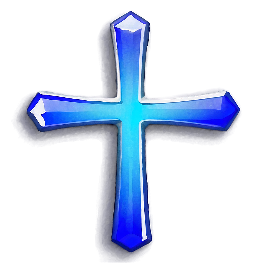 Bright Blue Cross Composition Png 77