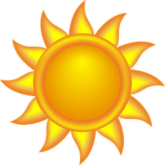 Bright Cartoon Sun Illustration