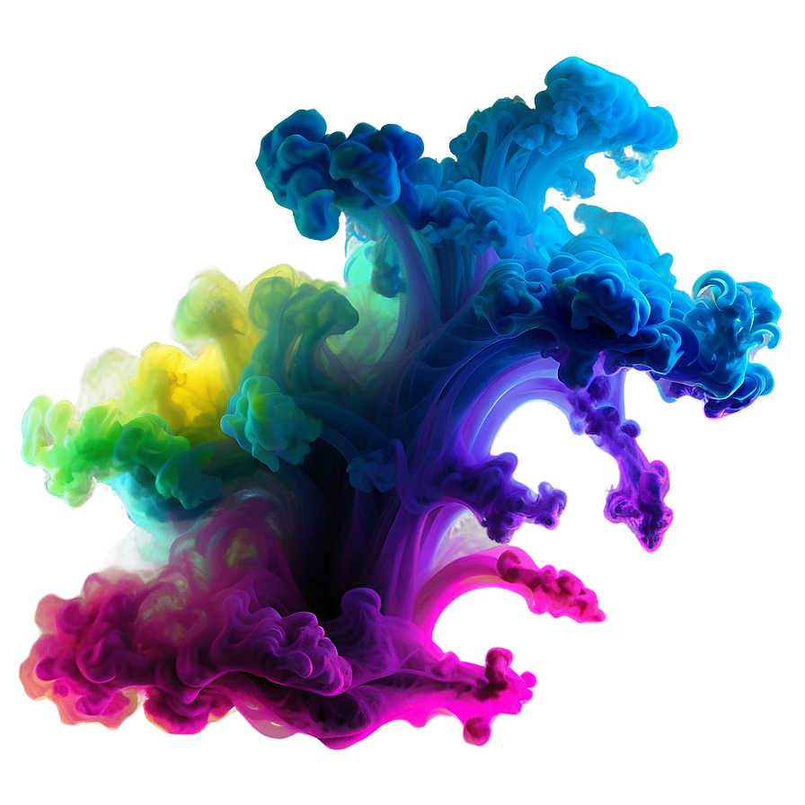 Bright Color Smoke Wave Png 58