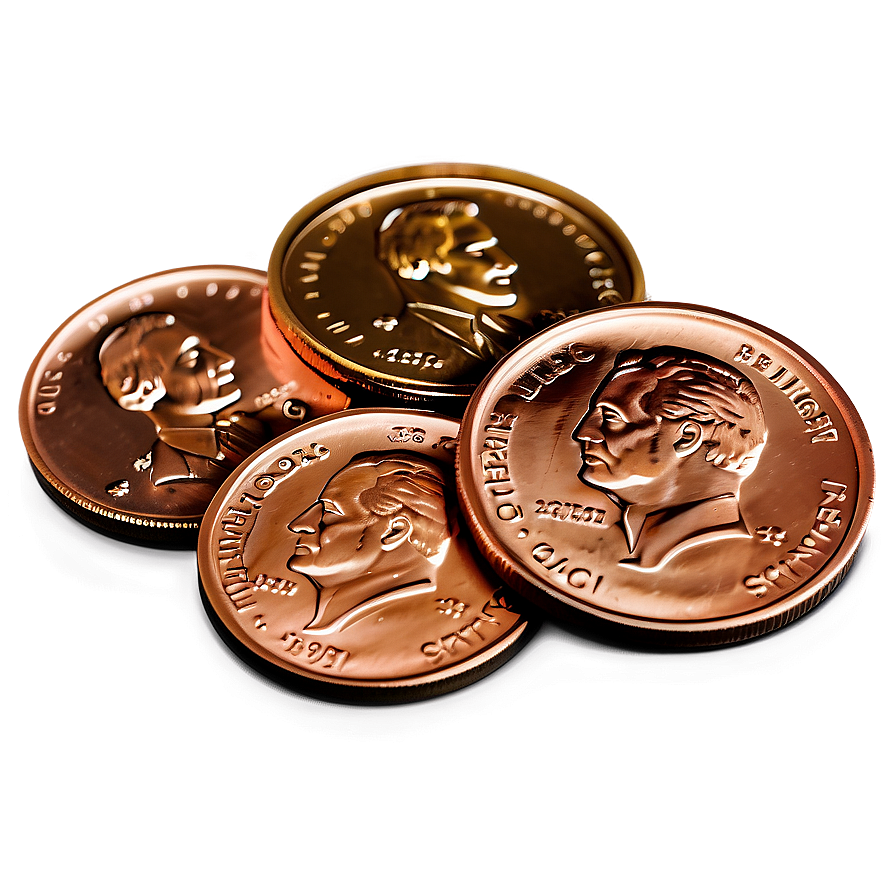 Bright Copper Pennies Png Klk88