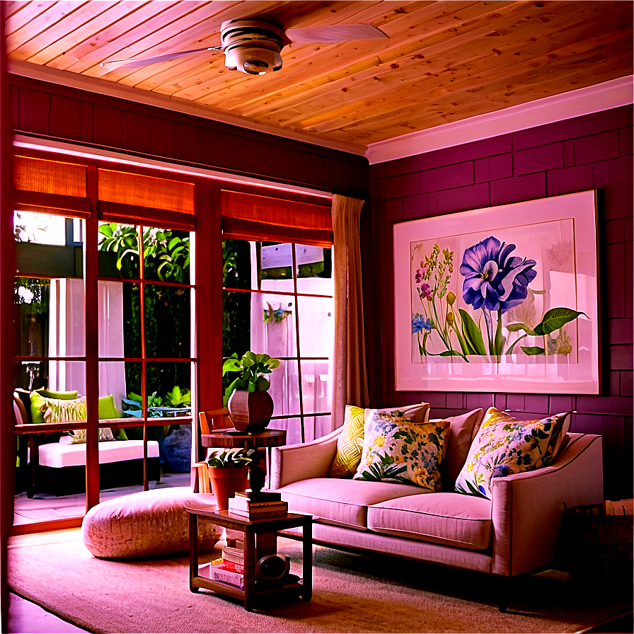 Bright Cottage Living Room Png 36