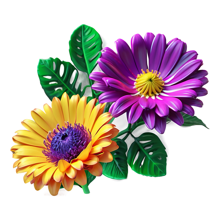 Bright Fiesta Flowers Png Bwf56