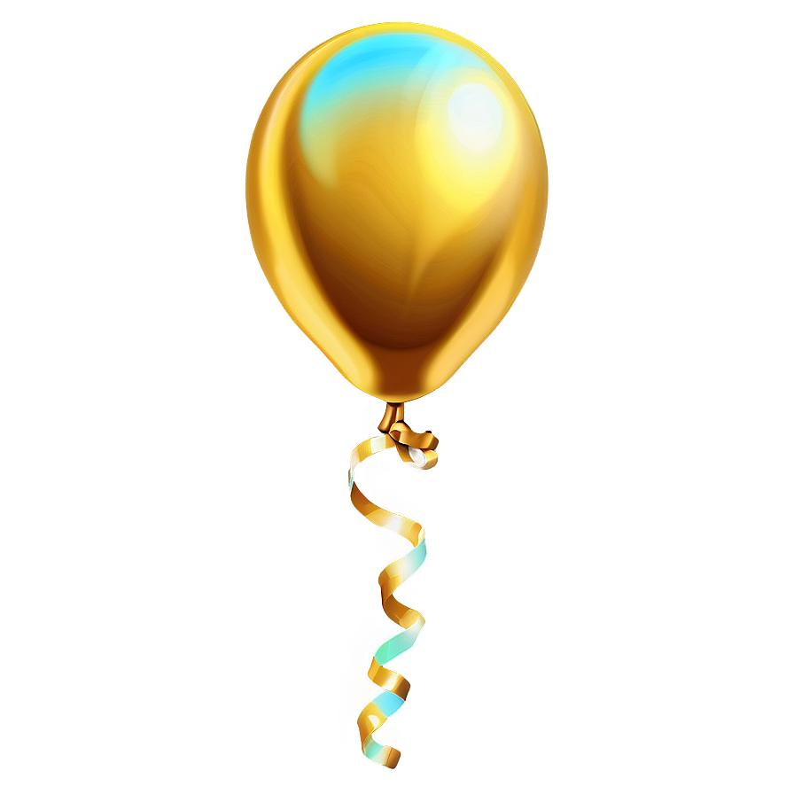 Bright Gold Balloon Png 74