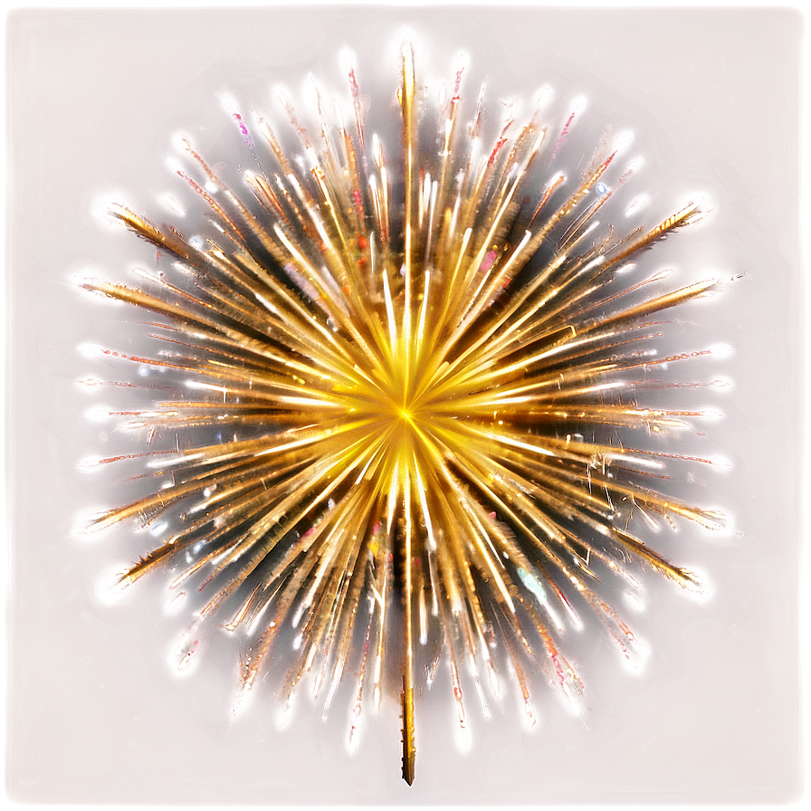 Bright Gold Fireworks Show Png 7