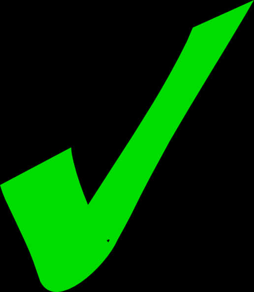 Bright Green Check Mark