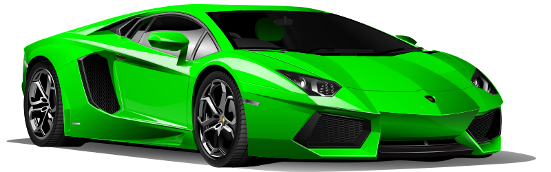 Bright Green Sports Car