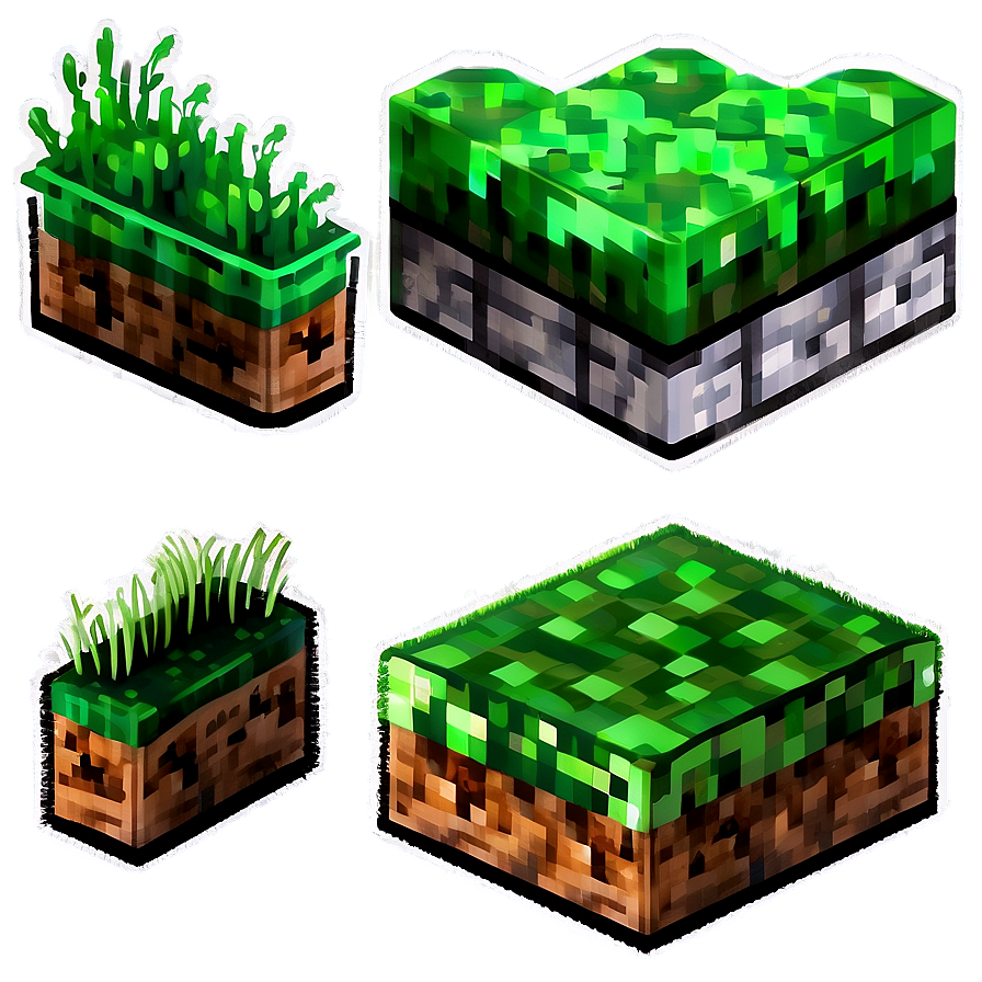 Bright Minecraft Grass Block Png Afn23