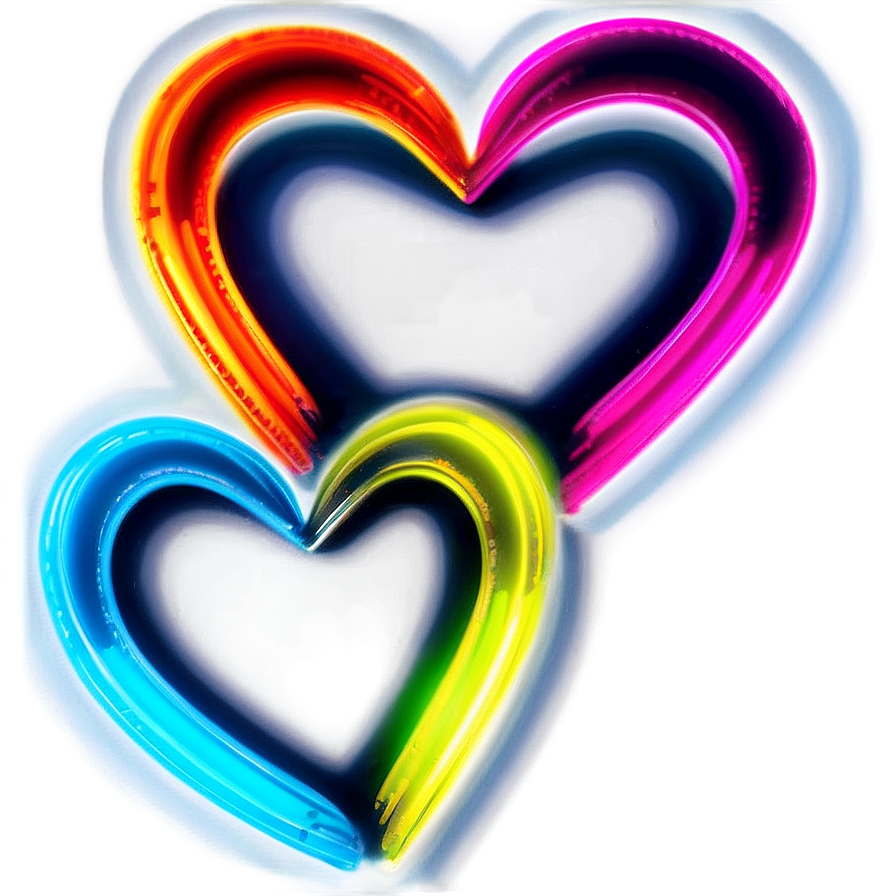 Bright Neon Heart Png 06122024