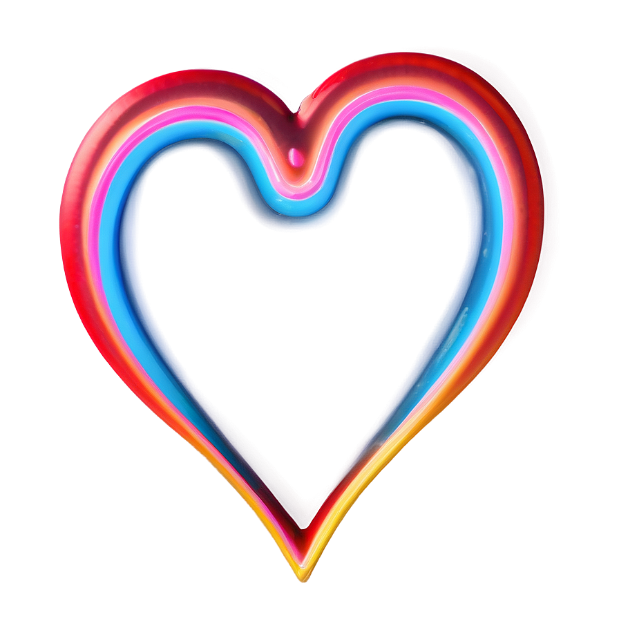 Bright Neon Heart Png Byv