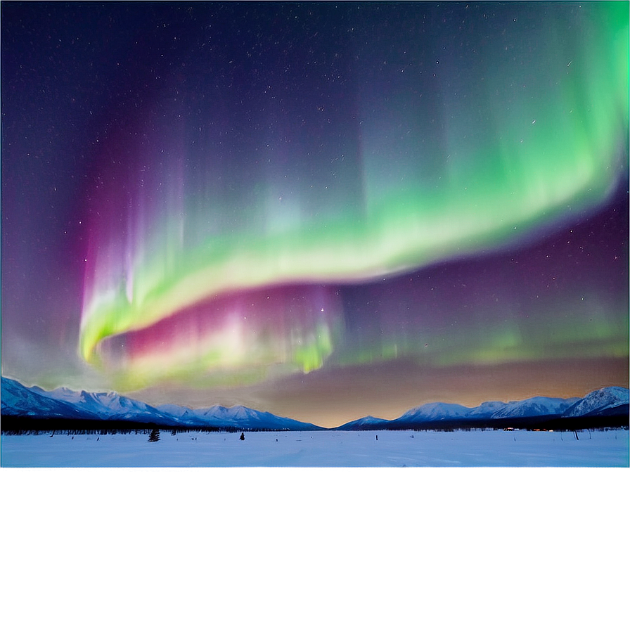 Bright Northern Lights Landscape Png Dcc23