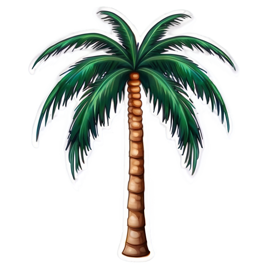 Bright Palm Tree Emoji Png 72