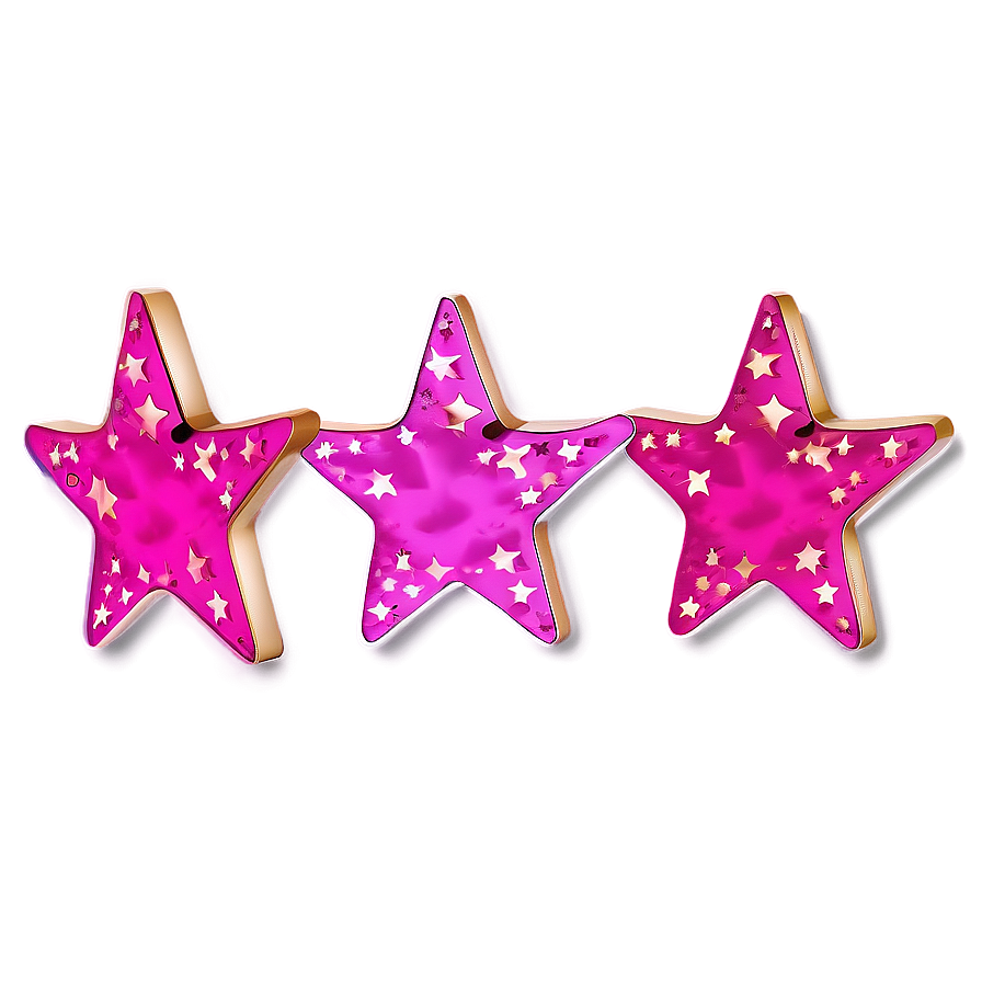 Bright Pink Stars Png 4