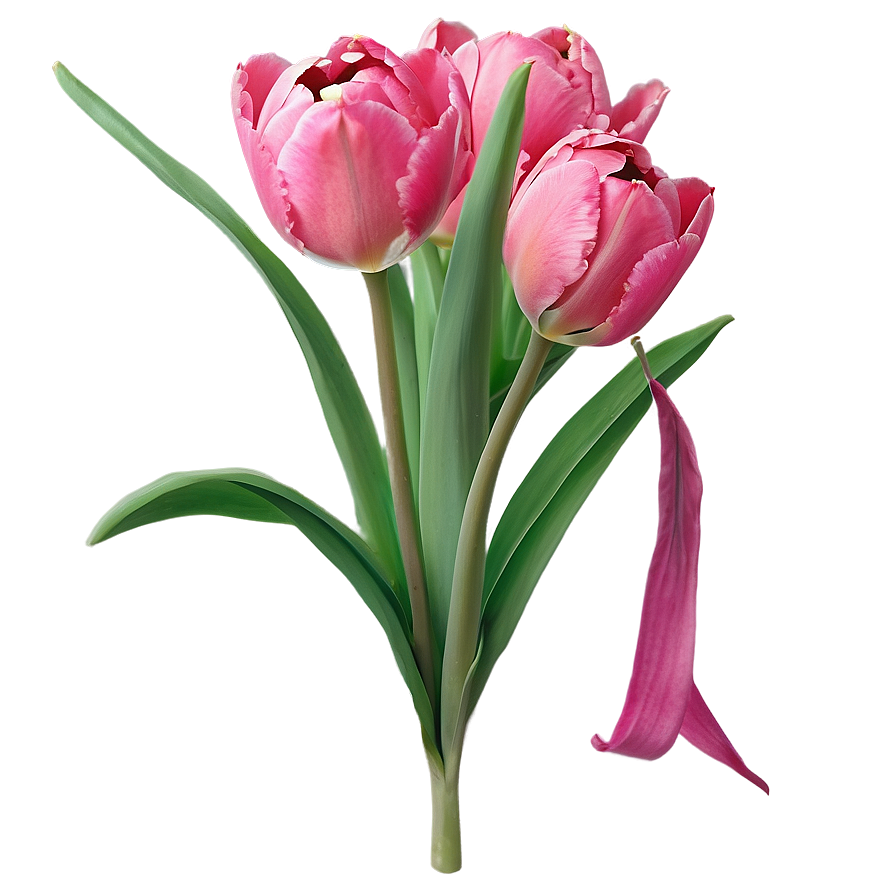 Bright Pink Tulips Png Uha