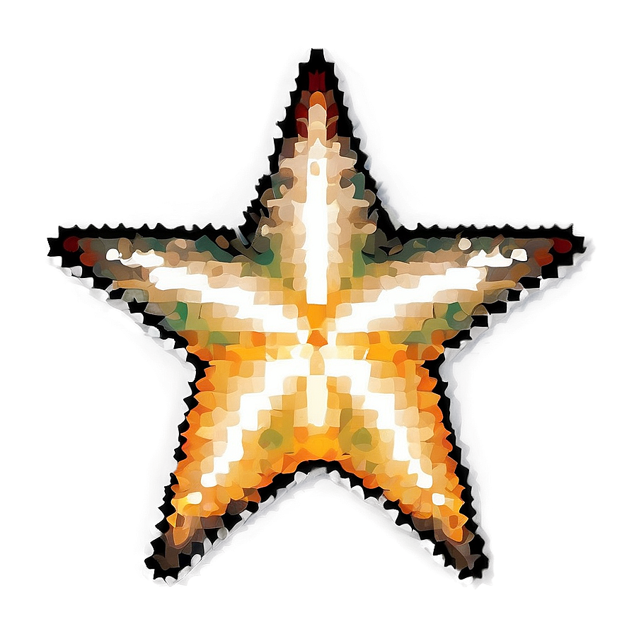 Bright Pixel Star Pattern Png 34