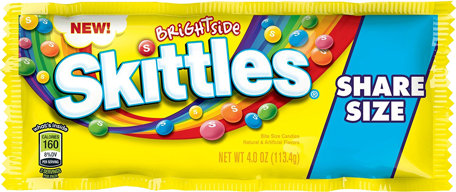 Bright Side Skittles Share Size Packaging