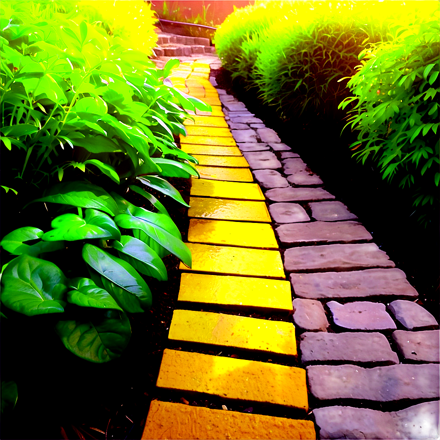 Bright Yellow Brick Pathway Png Ujj