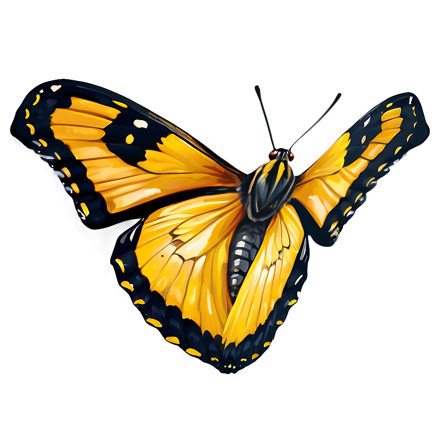 Bright Yellow Butterfly Png Kxf37