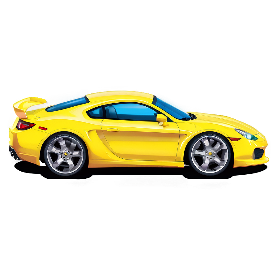 Bright Yellow Car Drawing Png Rbb