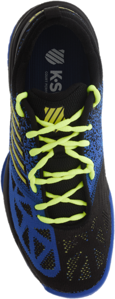 Bright Yellow Laceson Blue Sneaker