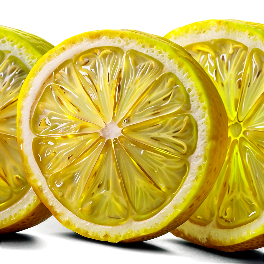 Bright Yellow Lemon Slice Png 05062024