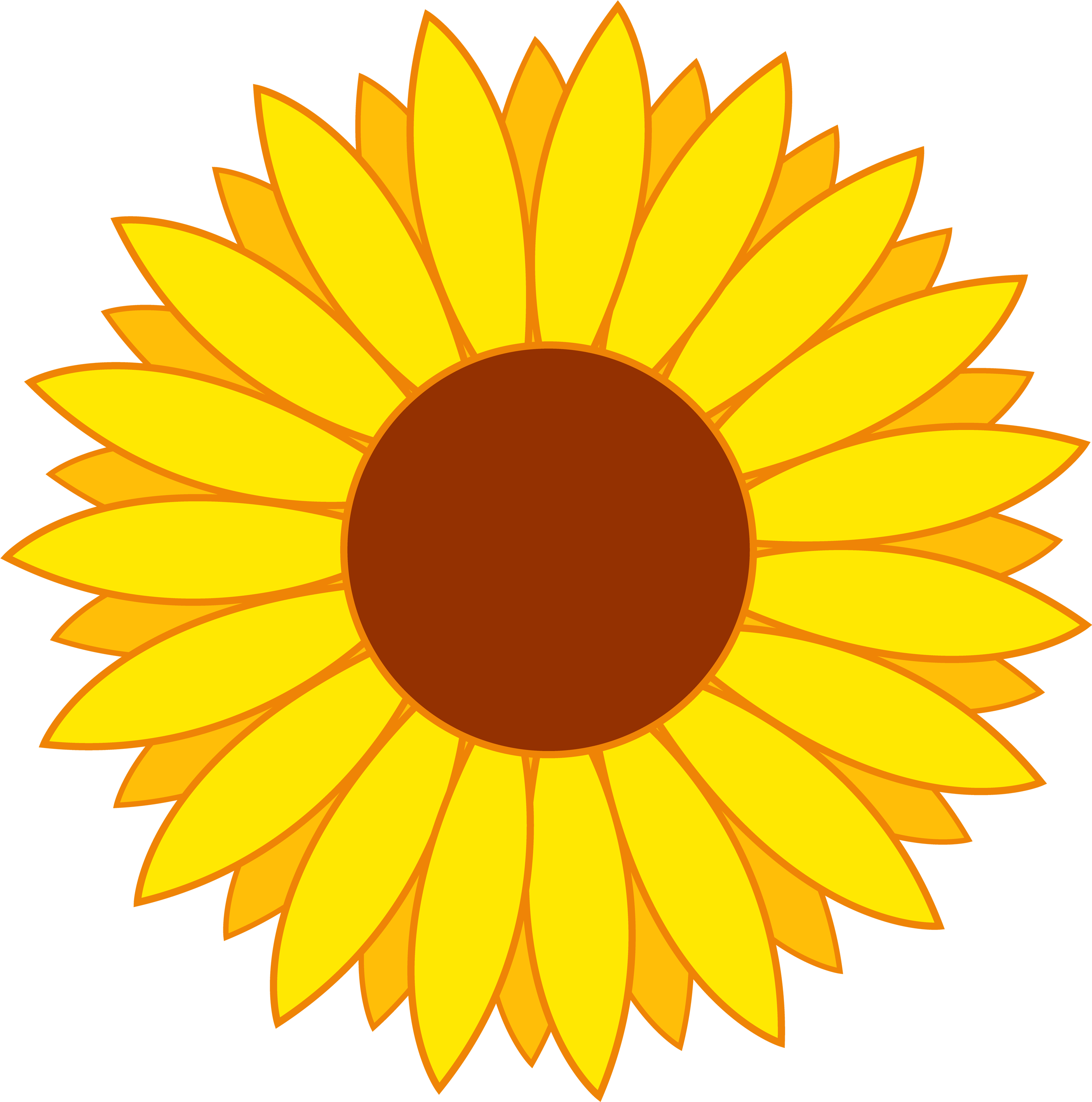 Bright Yellow Sunflower Clipart