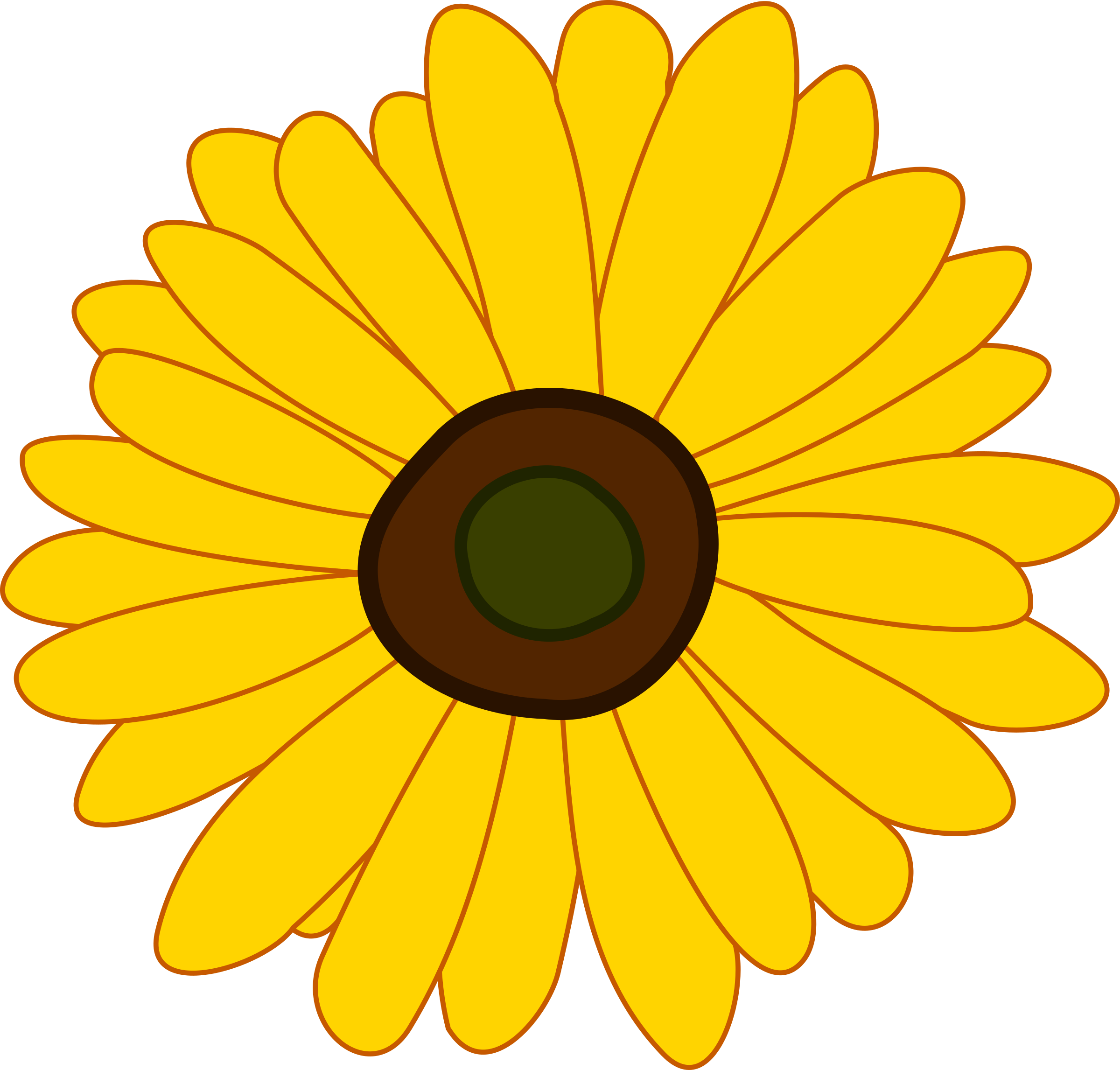 Bright Yellow Sunflower Clipart