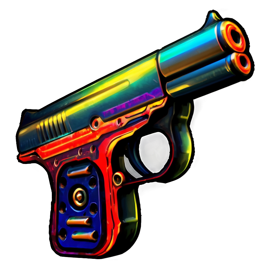 Brightly Colored Toy Gun Png Aso