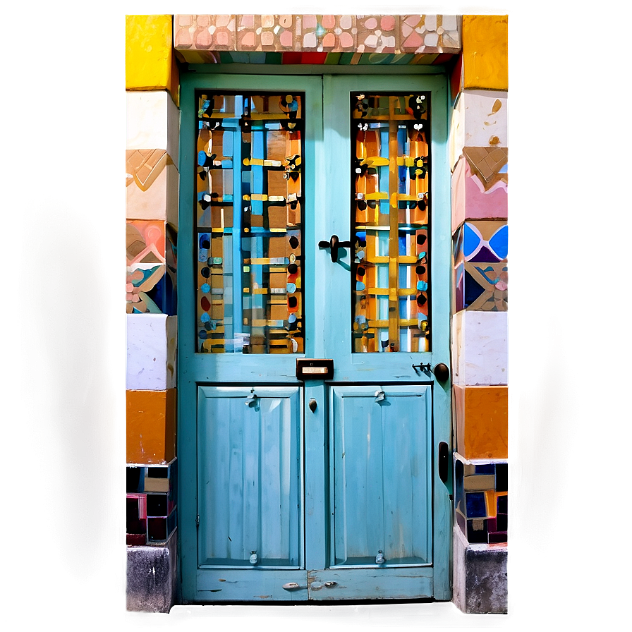 Brightly Painted Door Png 64