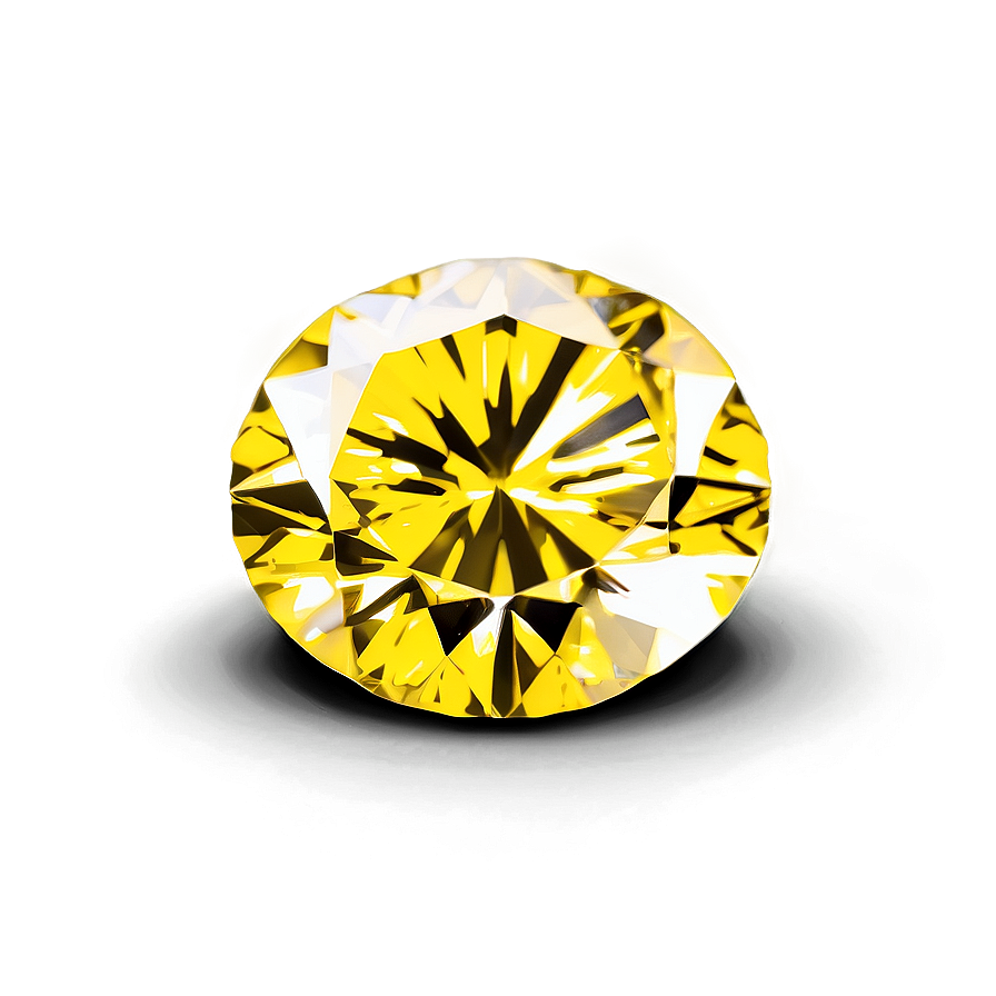 Brilliant Cut Yellow Diamond Icon Png 93