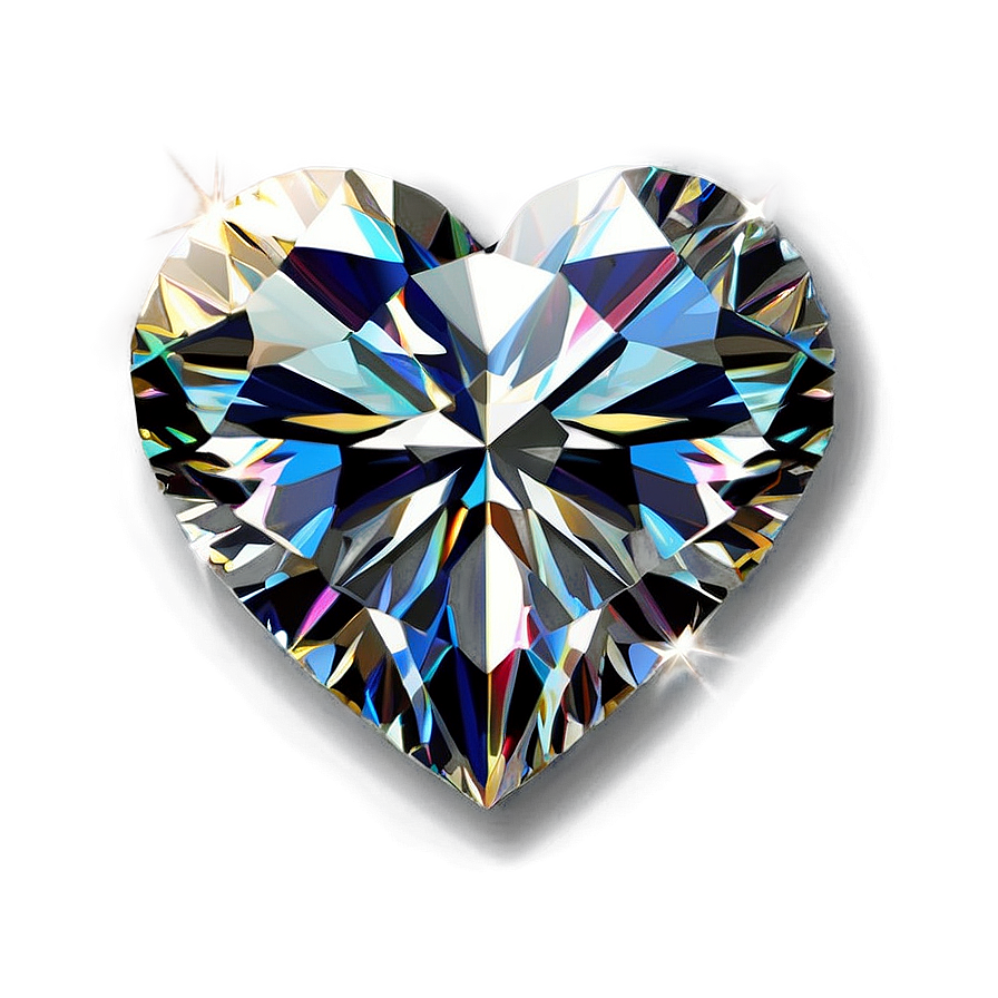 Brilliant Diamond Heart Symbol Png 06262024