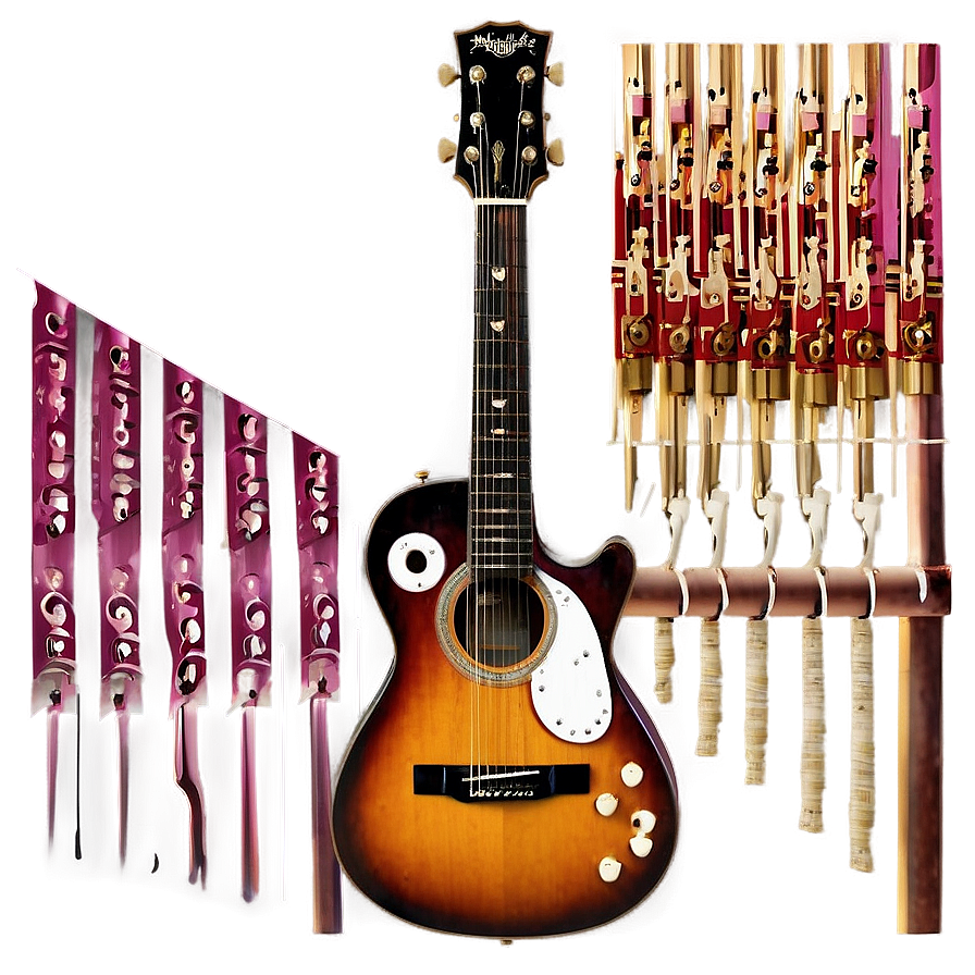 Broken Guitar Strings Png 06292024