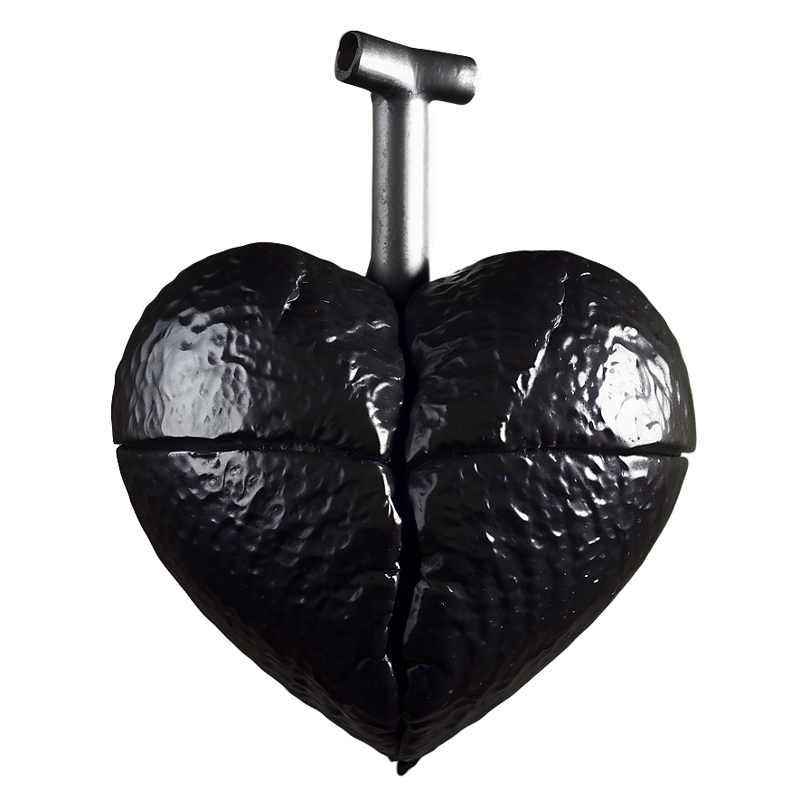 Broken Heart In Black Shadow Png Qot