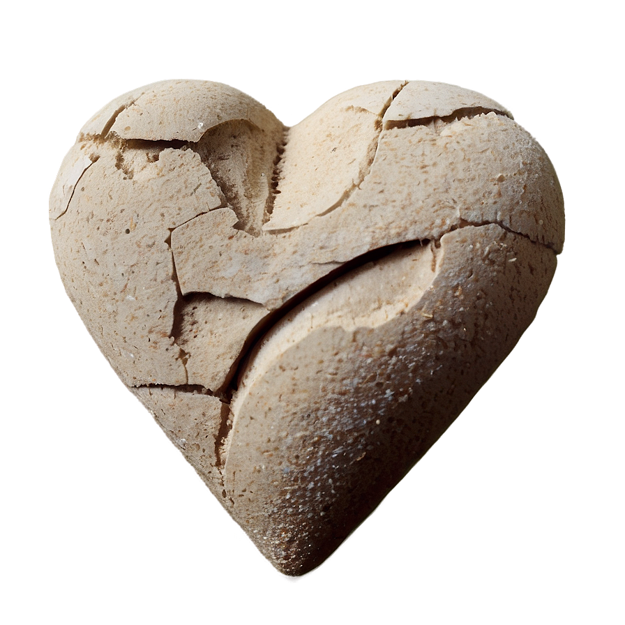 Broken Heart In Sand Png Omh69