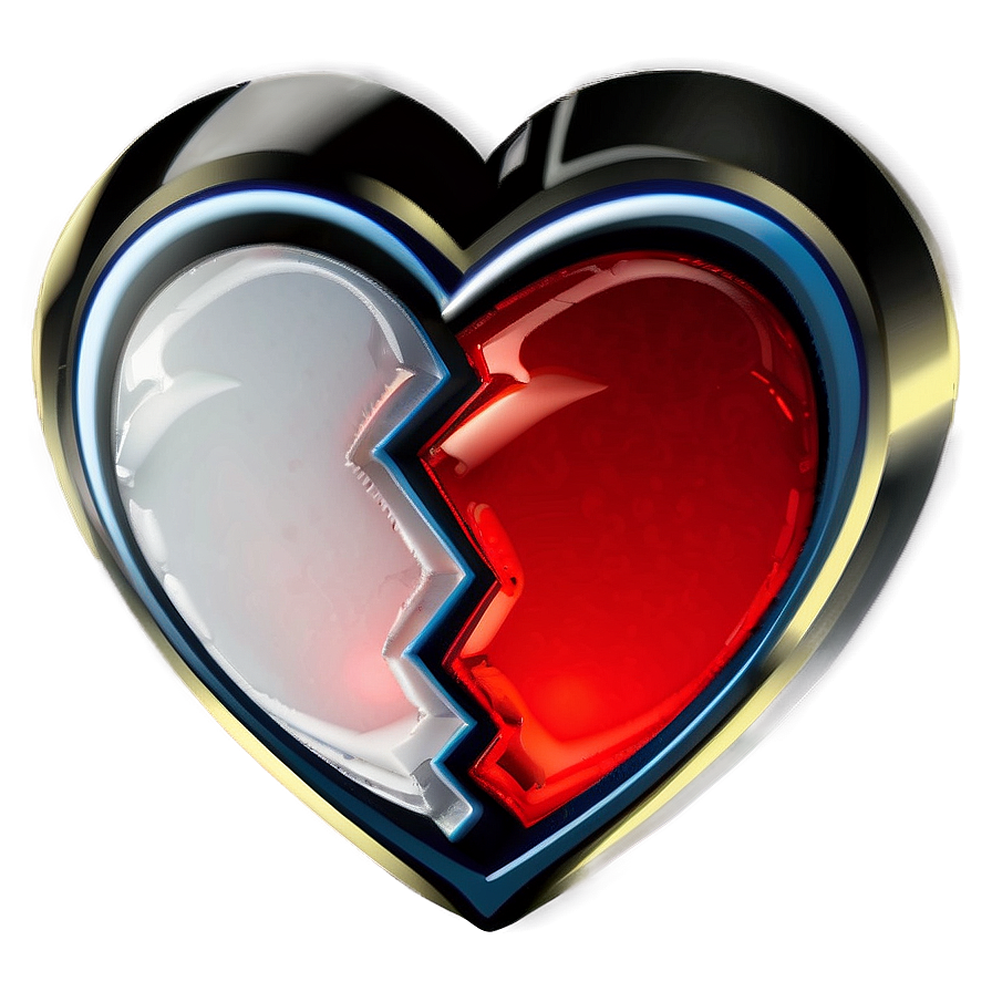 Broken Heart Outline Png Ybe