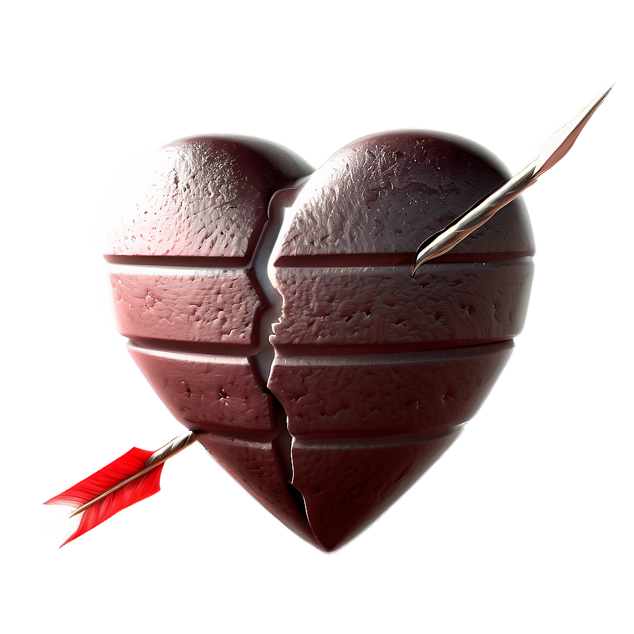 Broken Heart With Arrow Png Pfe21