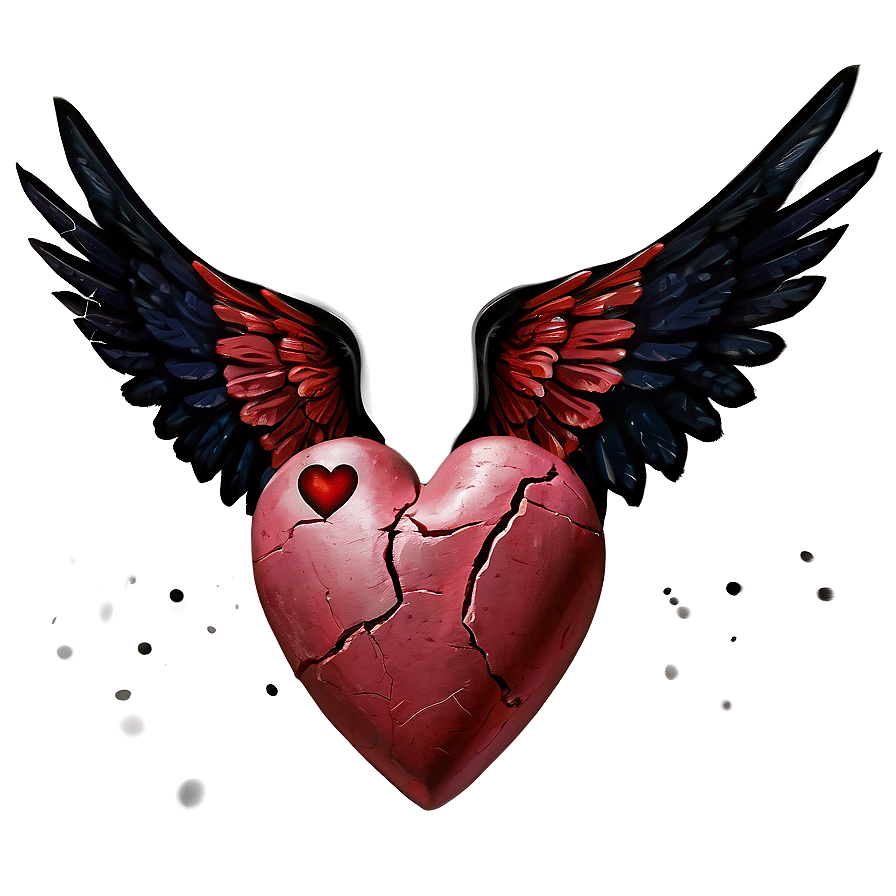 Broken Heart With Wings Png 05212024