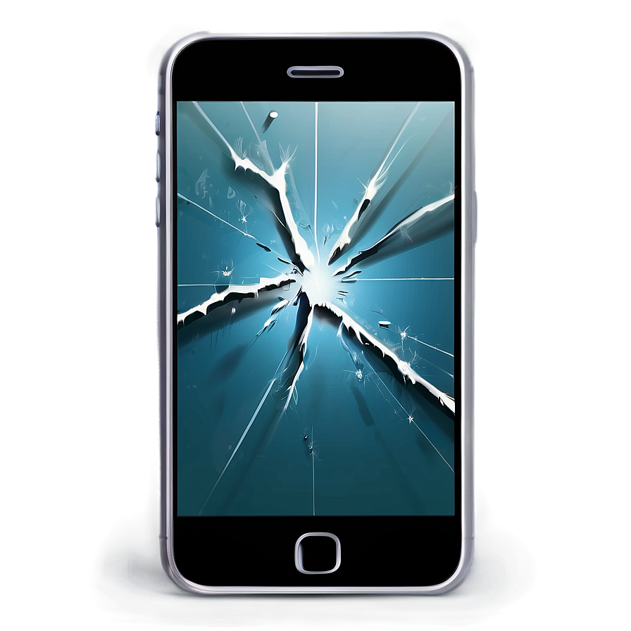 Broken Mobile Screen Illustration Png 1