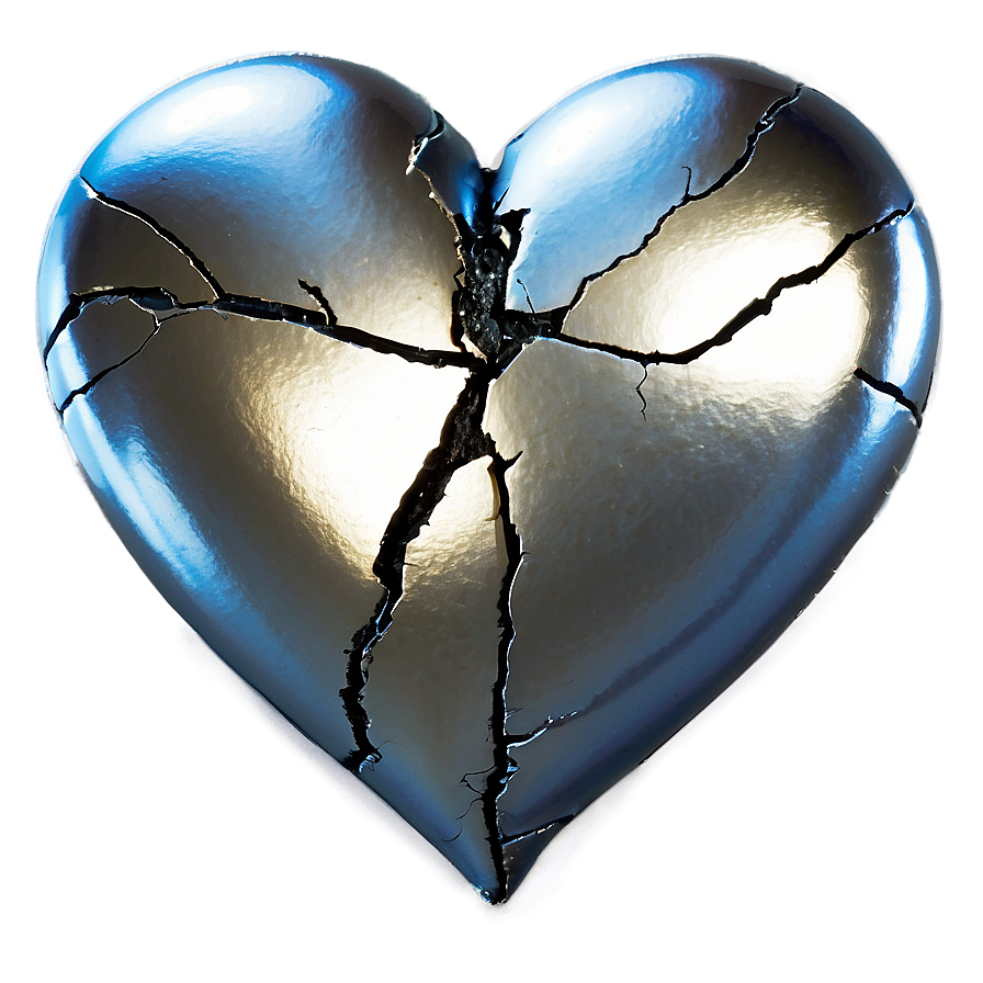 Broken Silver Heart Png Qaf62