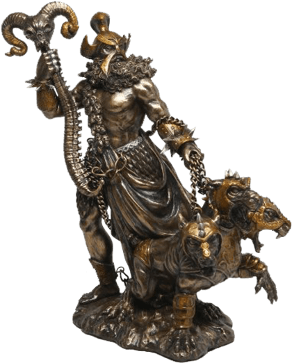 Bronze Hadesand Cerberus Statue